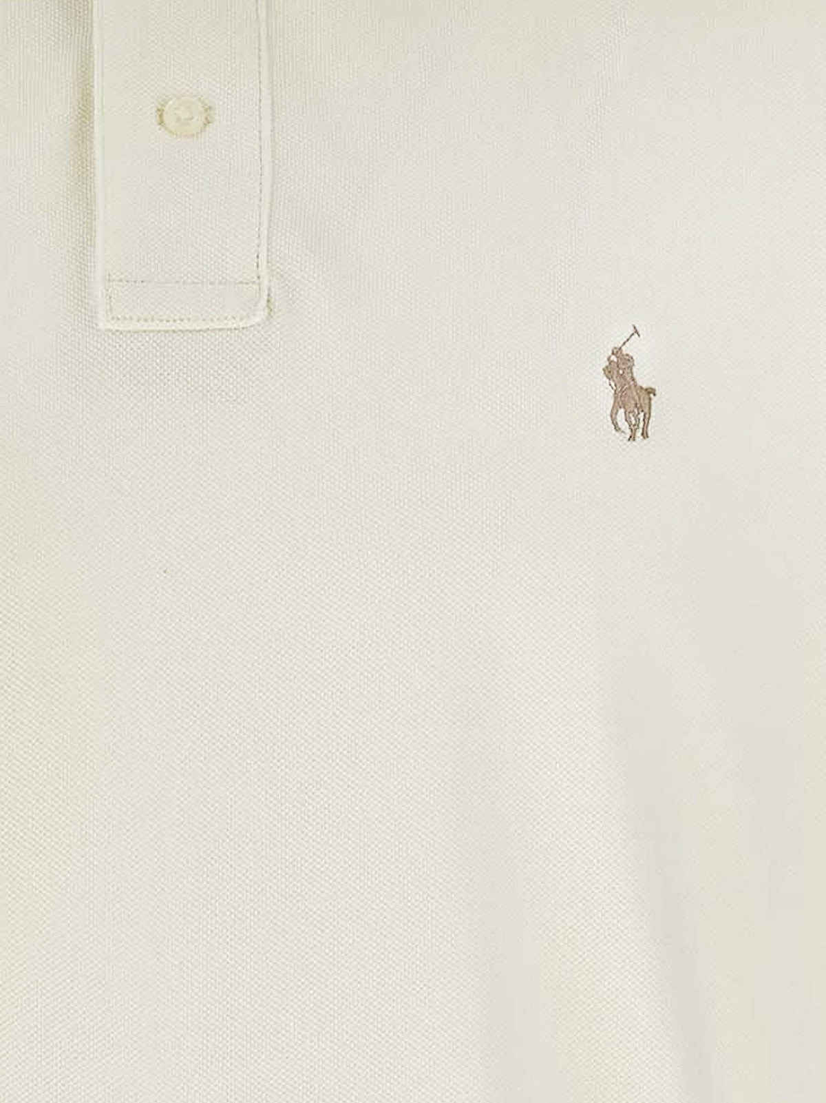 Polo Ralph Lauren Cotton polo shirt with embroidered logo on the front - Parchment Cream