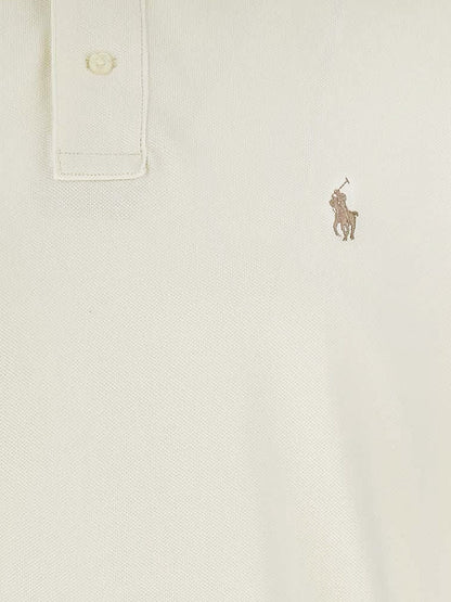 Polo Ralph Lauren Cotton polo shirt with embroidered logo on the front - Parchment Cream