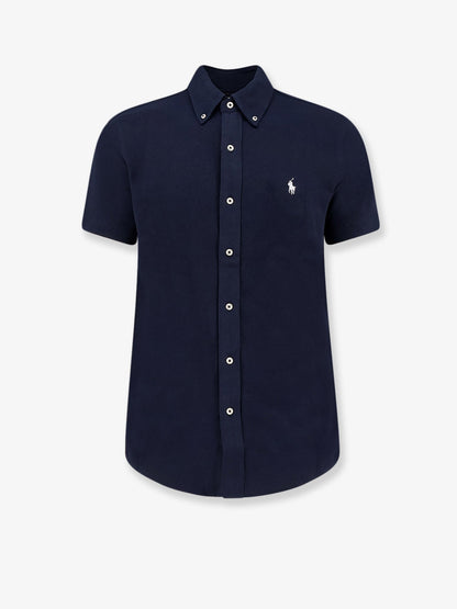 Polo Ralph Lauren Cotton shirt with front embroidered logo - Aviator Navy
