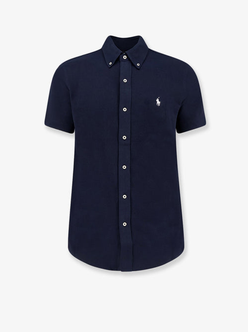 Polo Ralph Lauren Cotton shirt with front embroidered logo - Aviator Navy