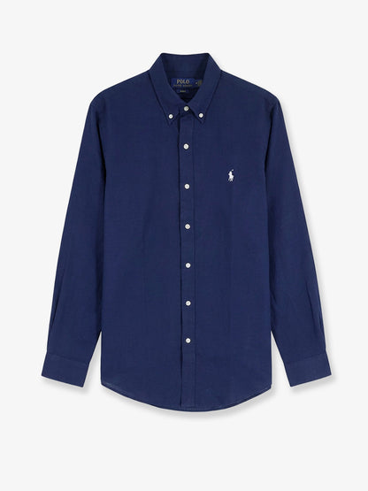 Polo Ralph Lauren Linen shirt with embroidered logo on the front - Newport Navy W  White Pp
