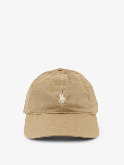 Polo Ralph Lauren Linen Hat With Embroidered Logo On The Front