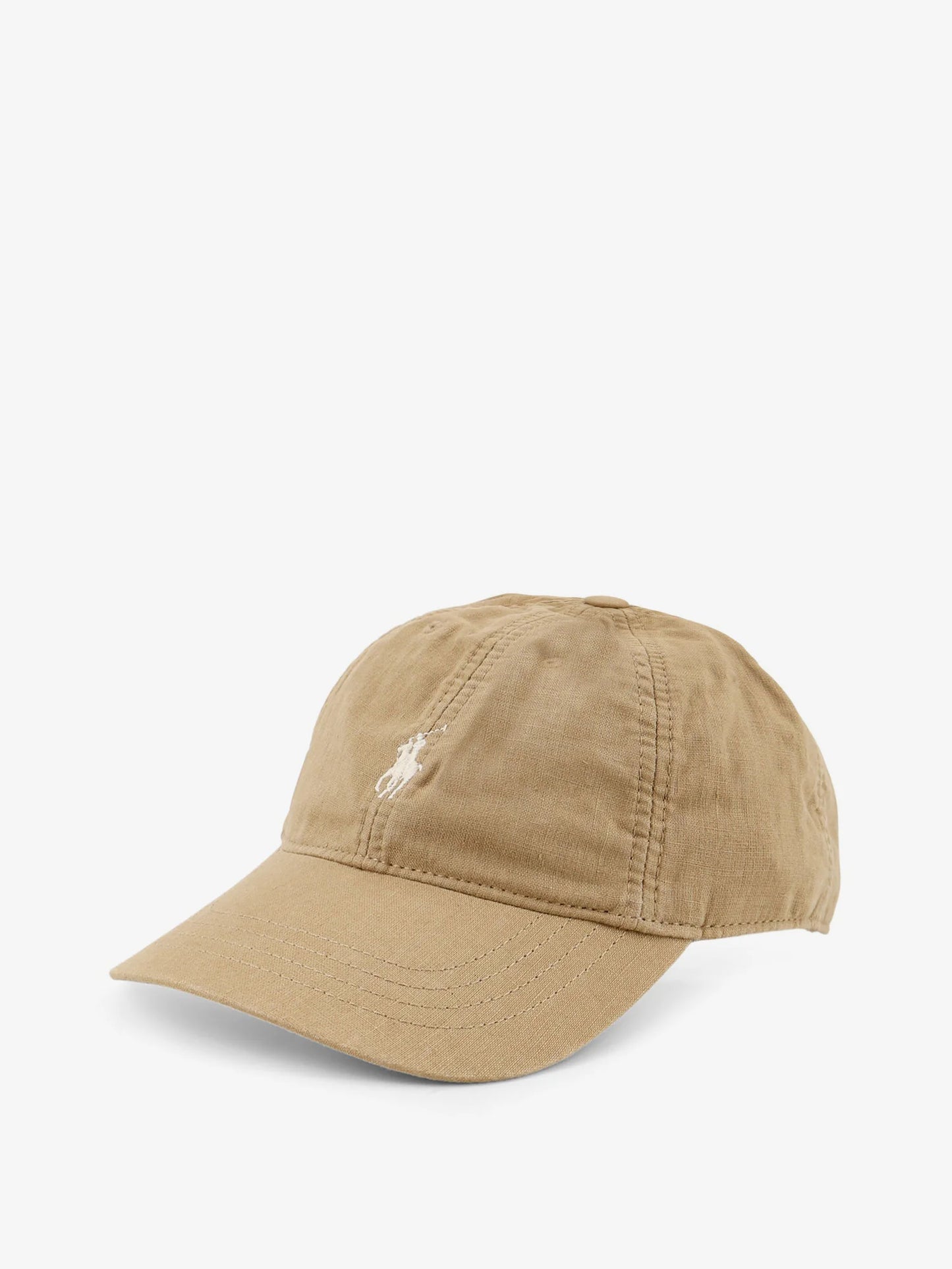 Polo Ralph Lauren Linen Hat With Embroidered Logo On The Front