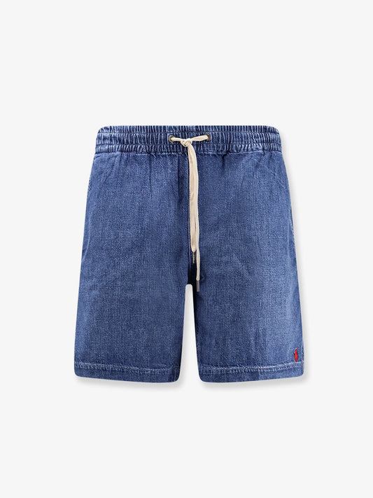 Polo Ralph Lauren Denim Bermuda Shorts With Embroidered Logo On The Front