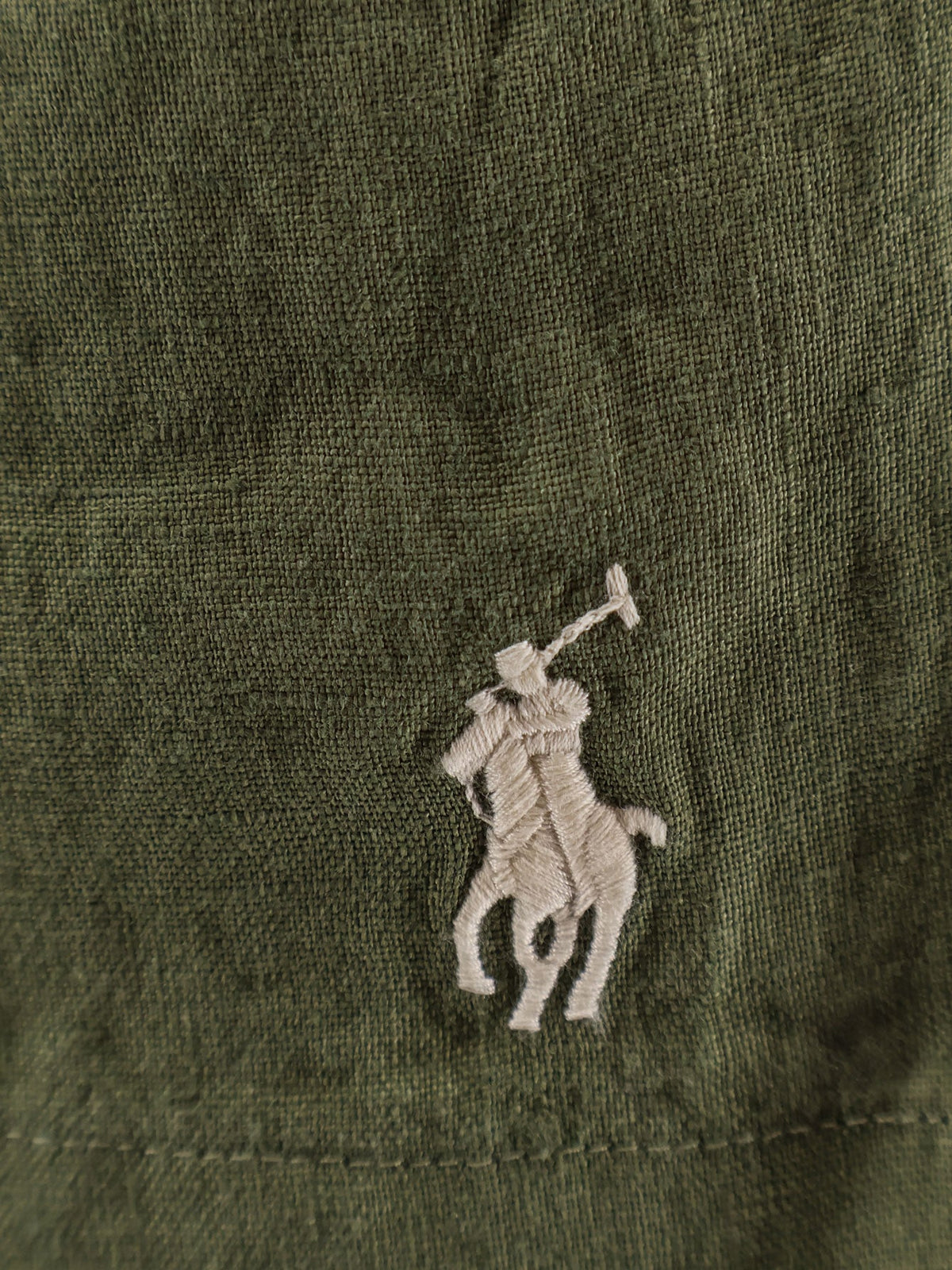 Polo Ralph Lauren Linen bermuda shorts with embroidered logo - Garden Trail
