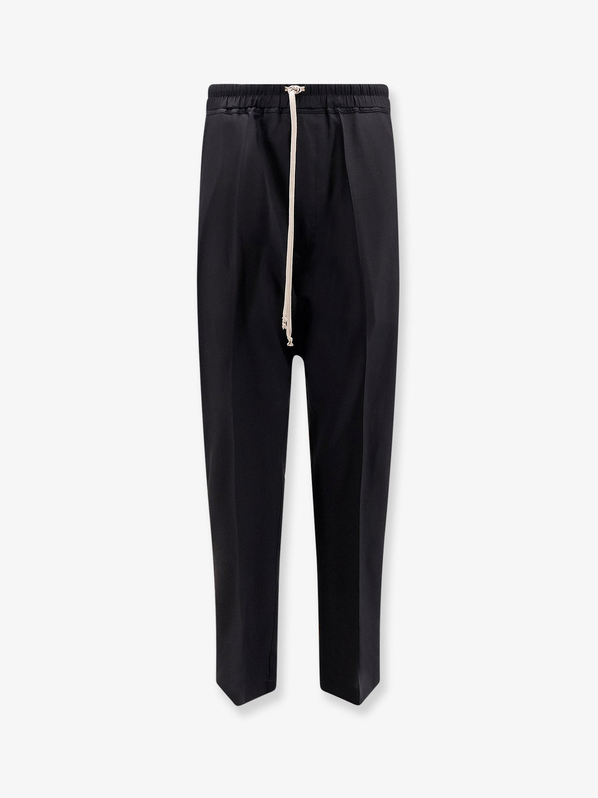 Rick Owens Drawstring Long certified virgin wool trousers - Black