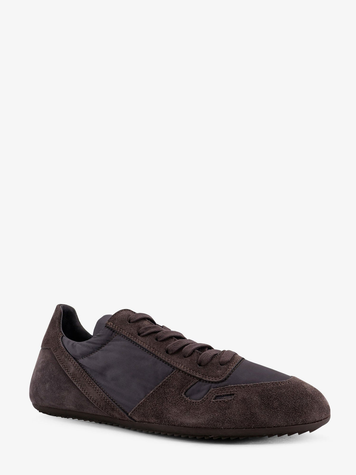 Rick Owens Minimal nylon and suede sneakers - Dark/Dust