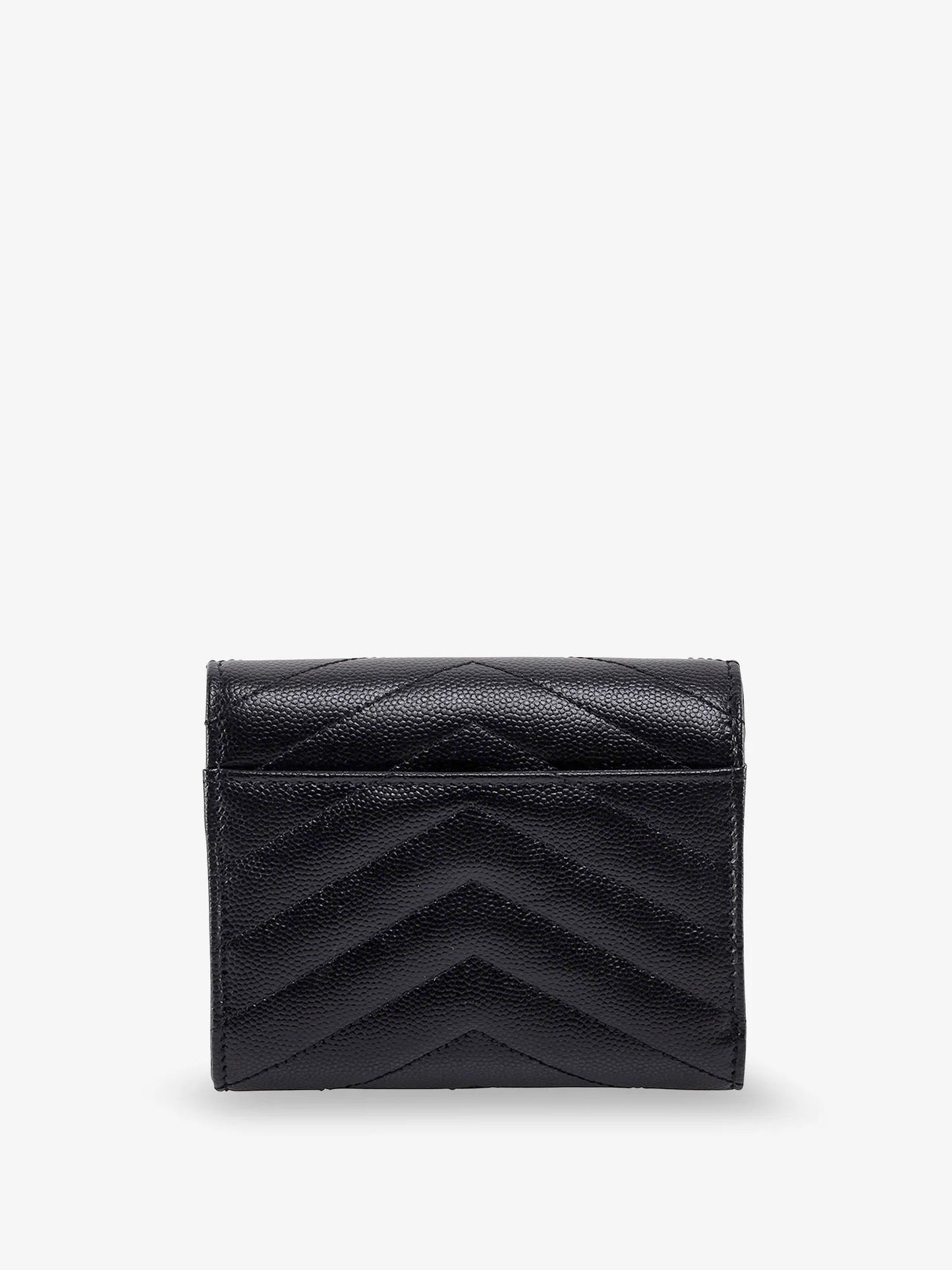 Saint Laurent Leather Wallet With Cassandre Logo On The Front