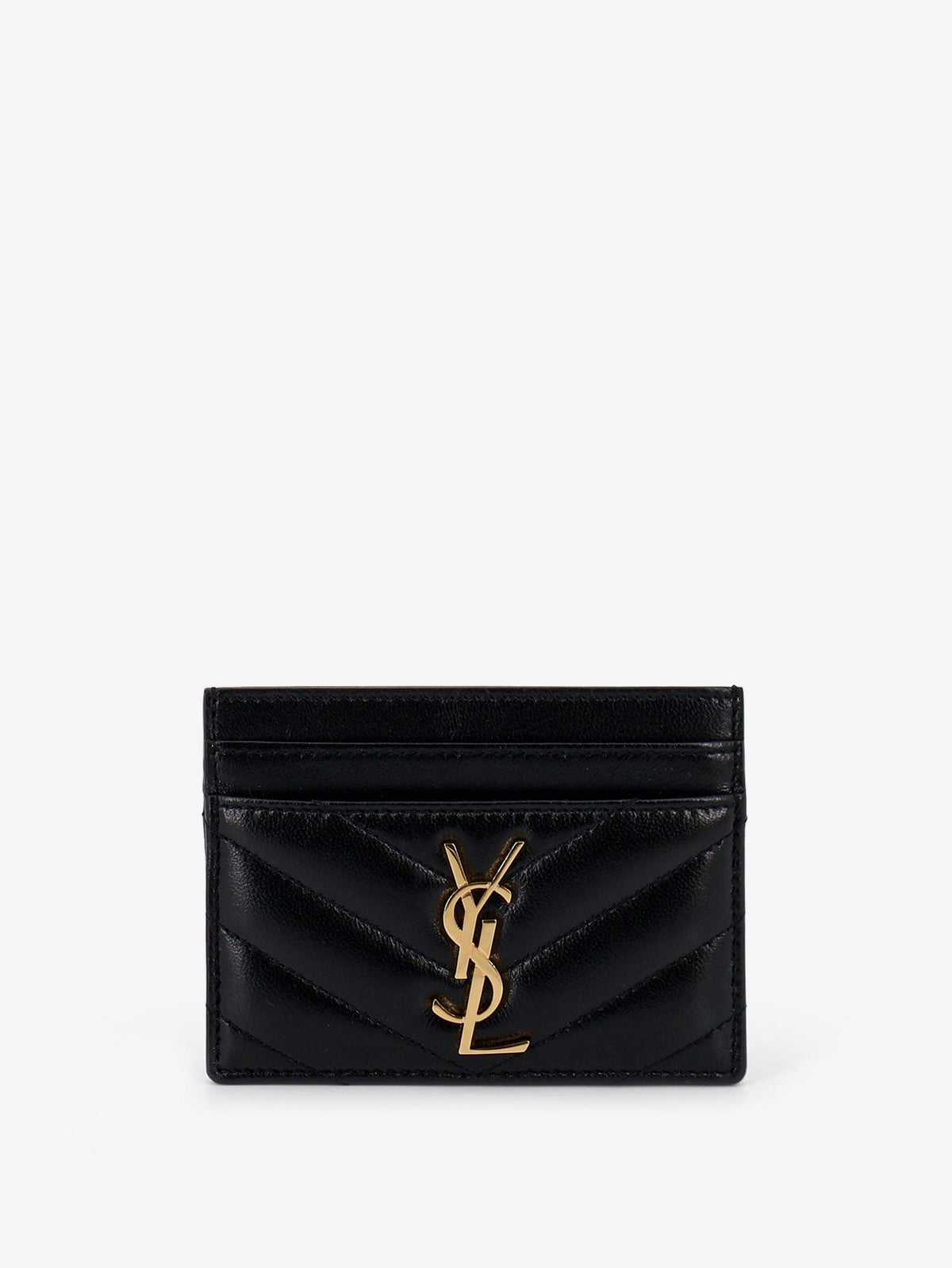 Saint Laurent Cassandre leather card holder - Nero
