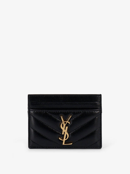 Saint Laurent Cassandre leather card holder - Nero