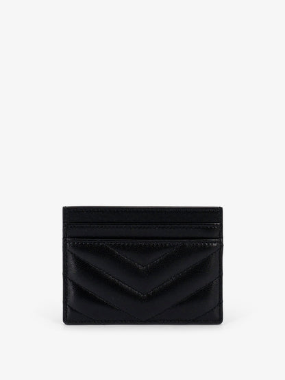 Saint Laurent Cassandre leather card holder - Nero