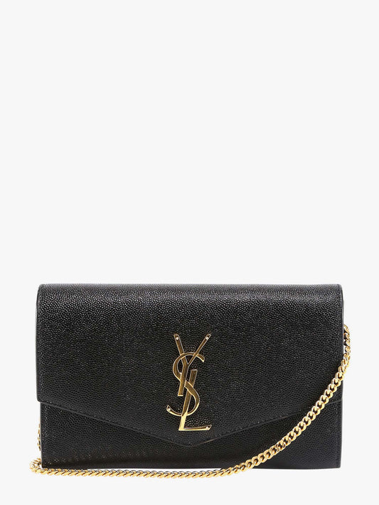 Saint Laurent Leather Crossbody Bag With Metal Cassandre Logo