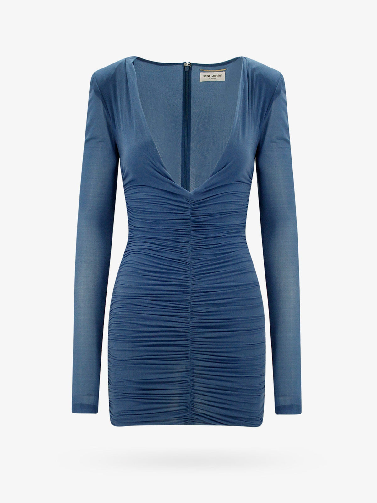 Saint Laurent Draped fabric dress - Blu