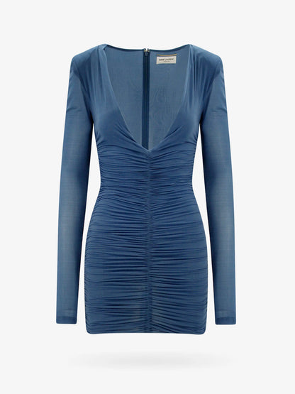 Saint Laurent Draped Fabric Dress