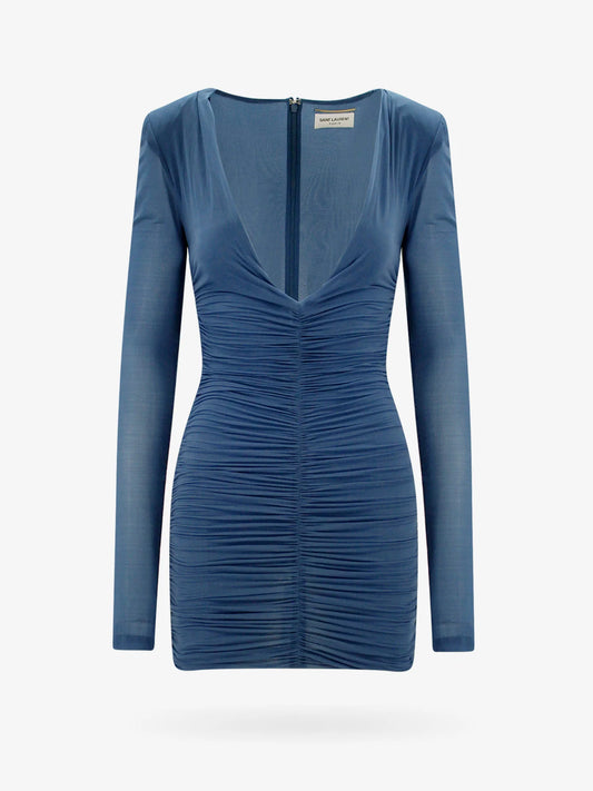 Saint Laurent Draped Fabric Dress