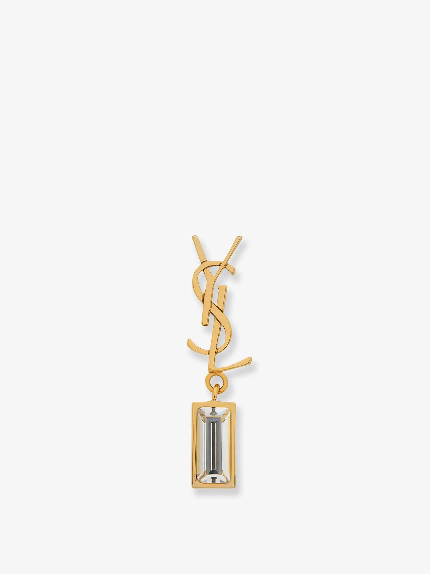 Saint Laurent Single Cassandre Brass Earring