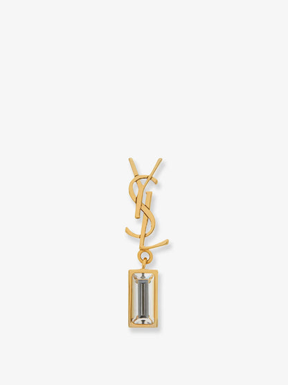 Saint Laurent Single Cassandre Brass Earring