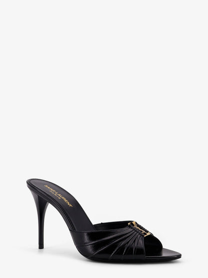 Saint Laurent Babylone 90 Bordeaux Leather Sandals