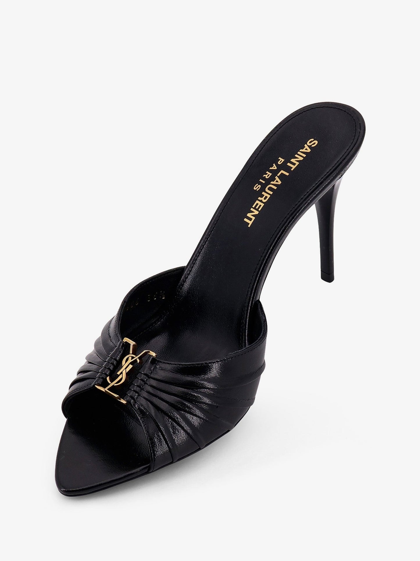 Saint Laurent Babylone 90 Bordeaux Leather Sandals