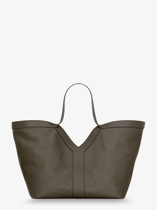 Saint Laurent Tote Y Hammered Leather Shoulder Bag