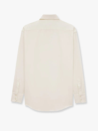 Saint Laurent Certified Cotton Shirt With Monogram Embroidery
