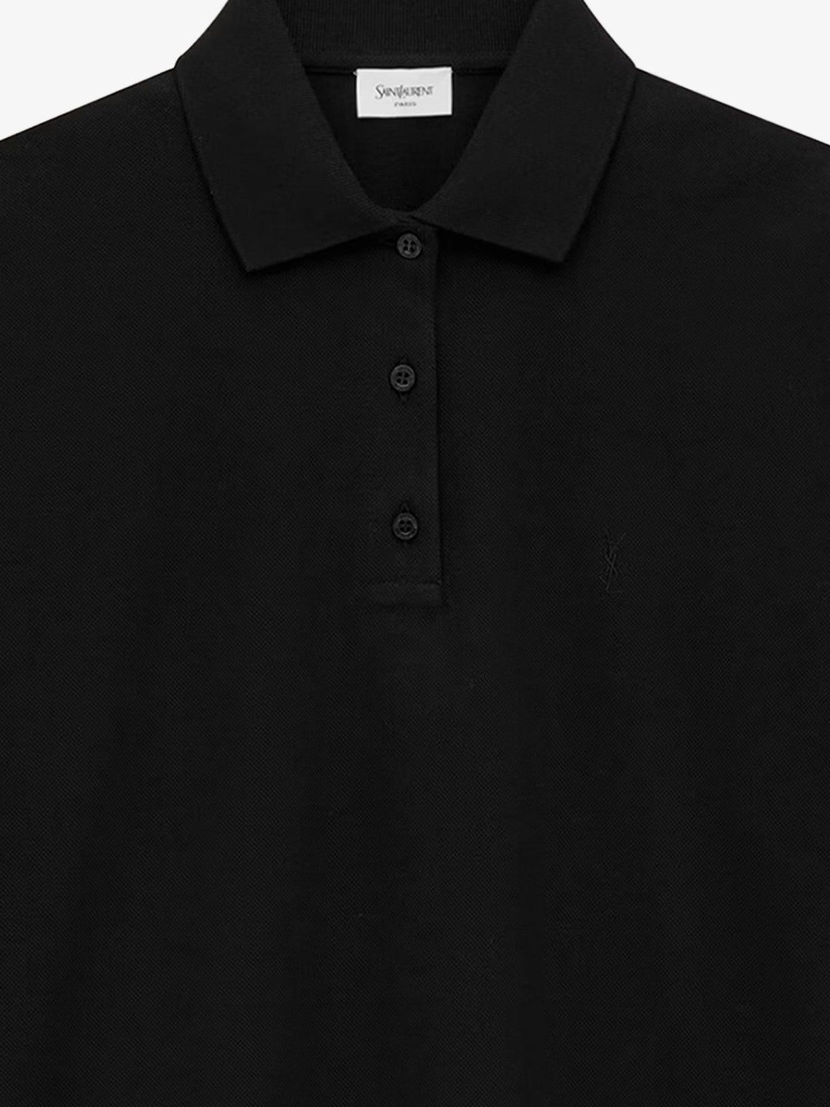 Saint Laurent Cotton blend polo shirt - Noir