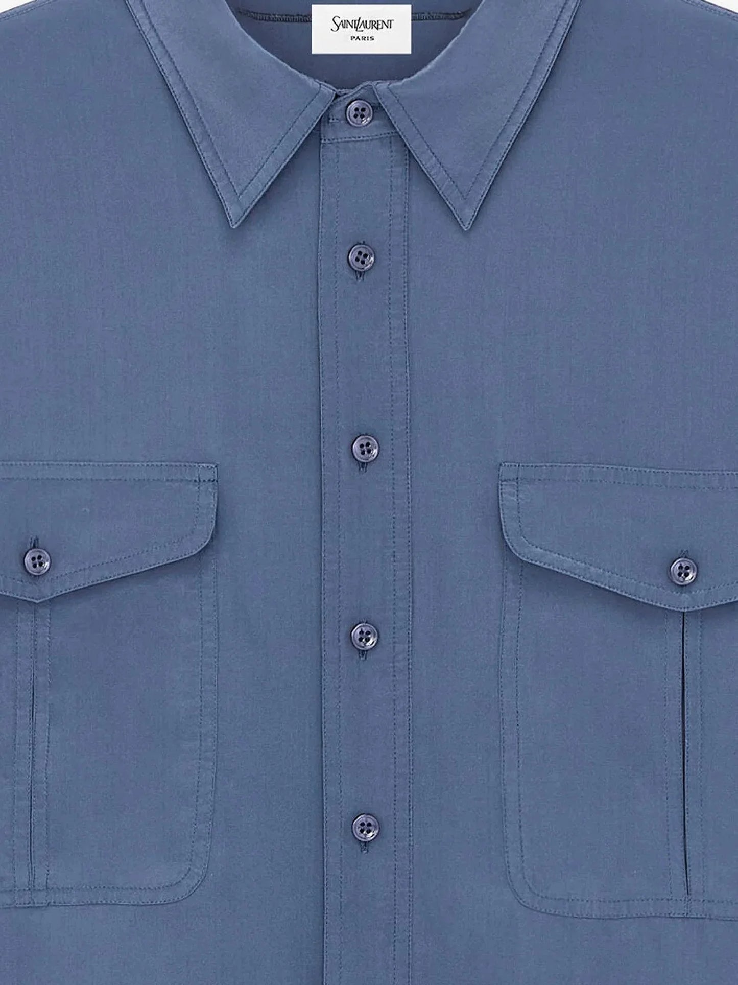 Saint Laurent Certified Viscose And Silk Shirt