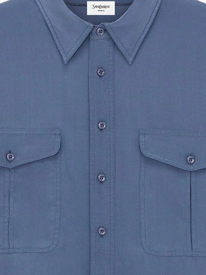 Saint Laurent Certified Viscose And Silk Shirt