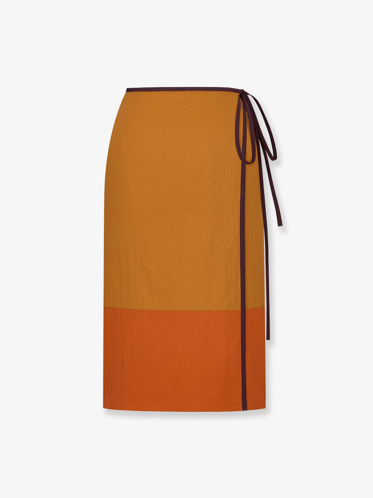 Saint Laurent Nylon pencil skirt - Ocre Doree