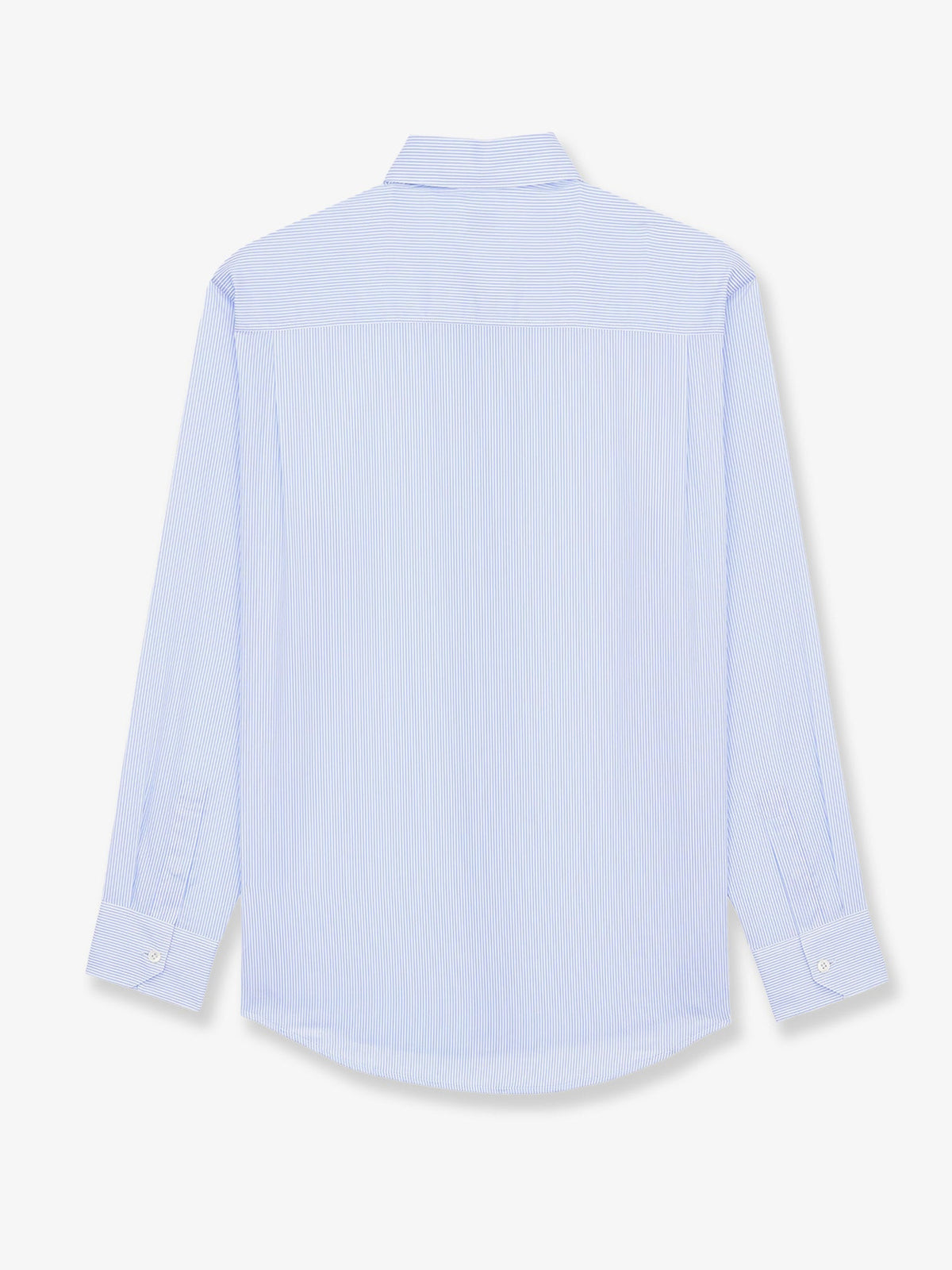 Saint Laurent Cassandre cotton shirt with striped pattern - Craie/Bleu