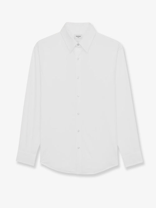 Saint Laurent Cassandre stretch cotton shirt - Blanc