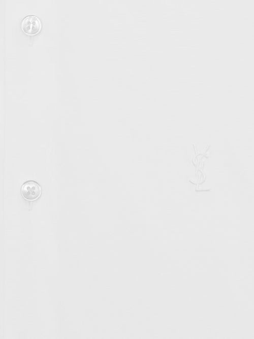 Saint Laurent Cassandre stretch cotton shirt - Blanc