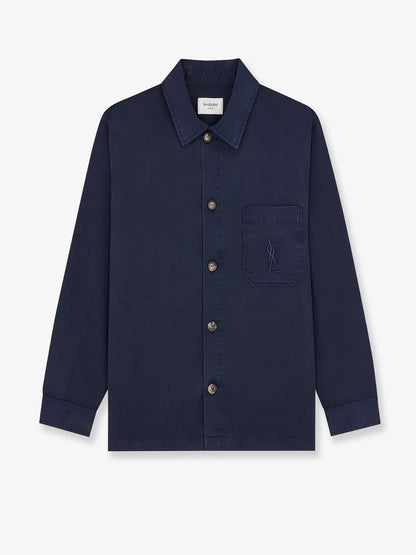 Saint Laurent Cassandre certified cotton Overshirt - French Navy