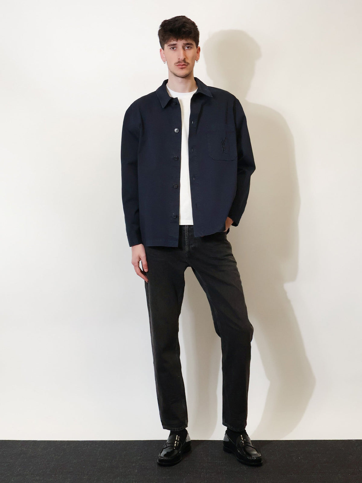 Saint Laurent Cassandre certified cotton Overshirt - French Navy