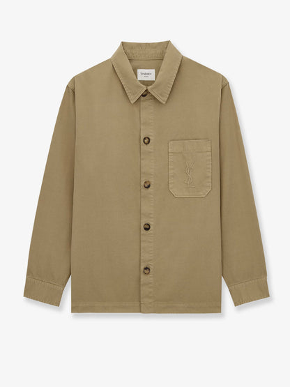 Saint Laurent Cassandre certified cotton Overshirt - Royal Beige