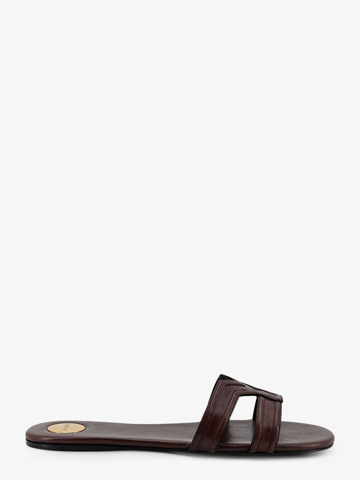 Saint Laurent Mabrouka leather sandals - Paris Brown