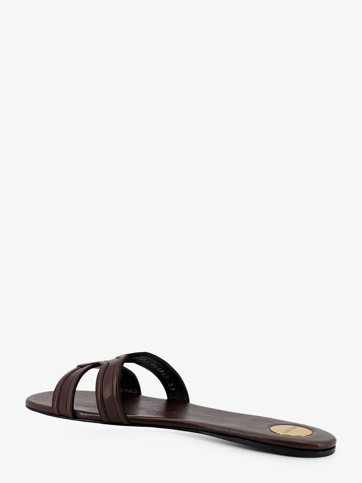 Saint Laurent Mabrouka leather sandals - Paris Brown