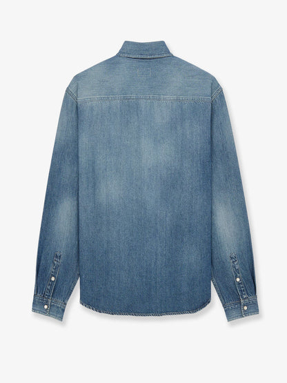 Saint Laurent Cassandre Horizon Blue Denim Shirt
