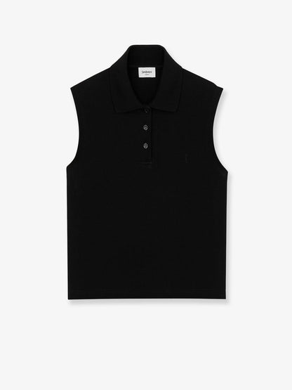 Saint Laurent Cassandre Cotton Polo Shirt