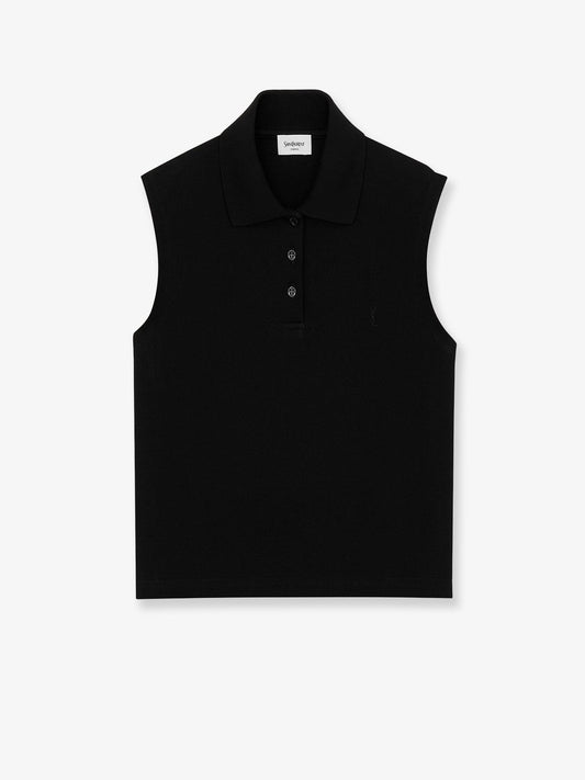Saint Laurent Cassandre Cotton Polo Shirt