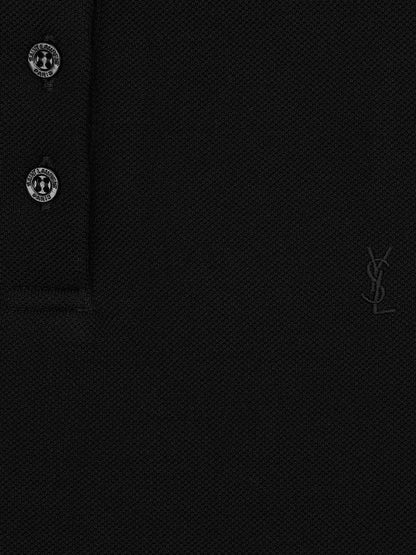 Saint Laurent Cassandre Cotton Polo Shirt
