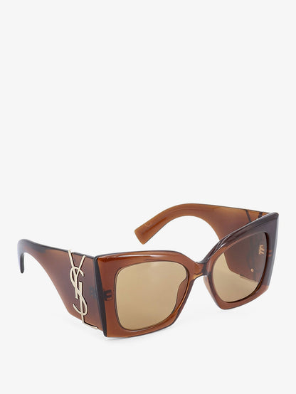 Saint Laurent Blaze Crystal acetate sunglasses - Brown Brown Nicotine