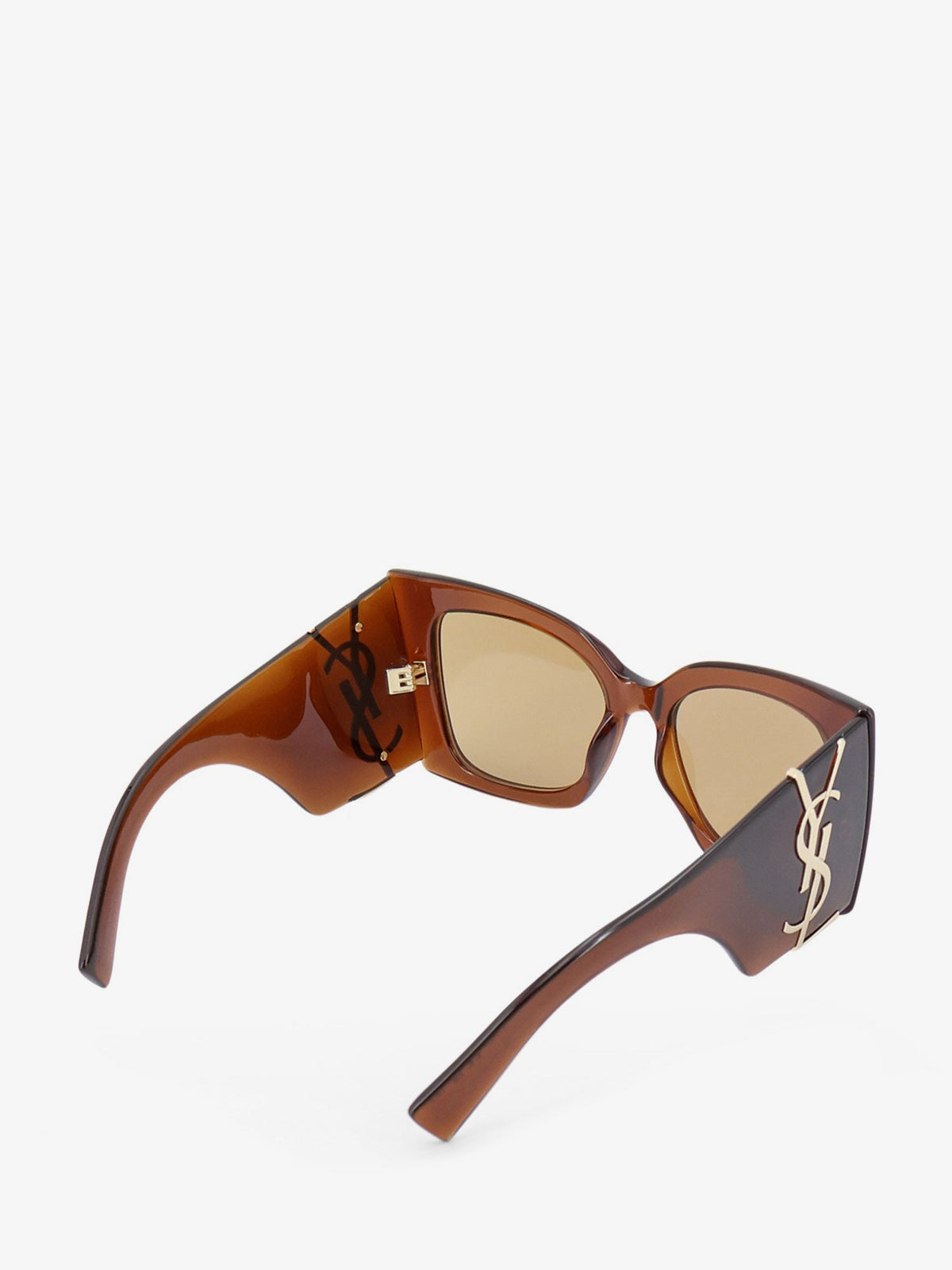 Saint Laurent Blaze Crystal acetate sunglasses - Brown Brown Nicotine