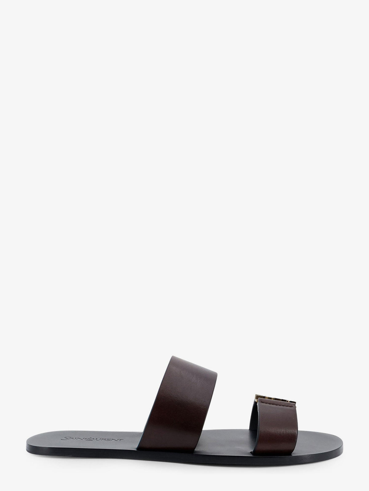 Saint Laurent Babylone leather sandals - Ultra Dark Brown