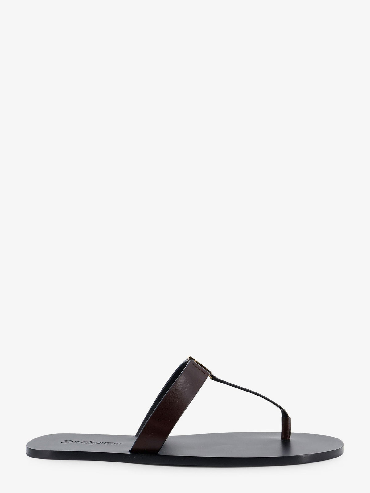 Saint Laurent Babylone leather sandals - Ultra Dark Brown