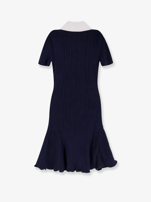 Self Portrait Ribbed mini dress - Navy