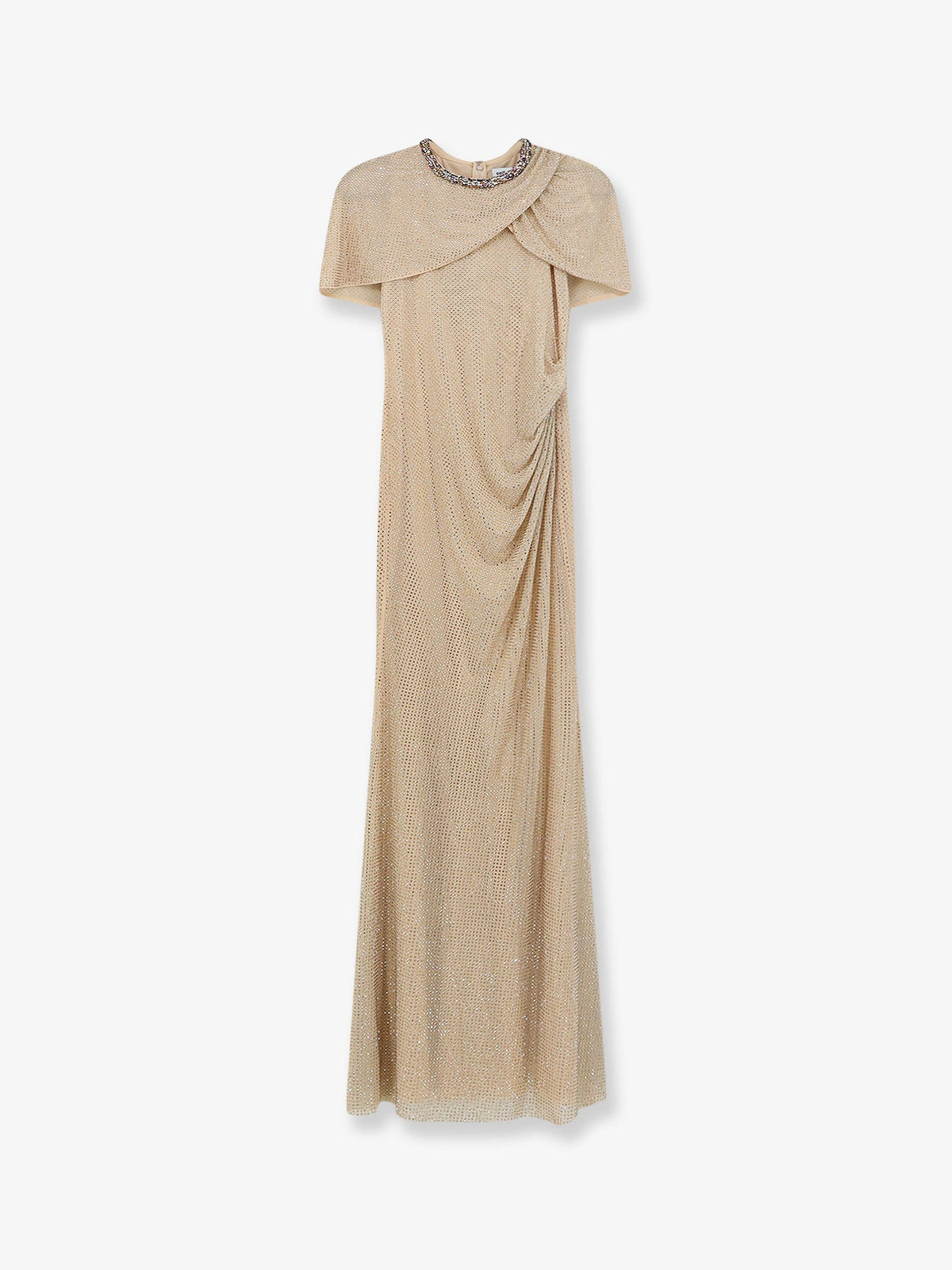 Self Portrait Maxi Dress with rhinestones - Champagne