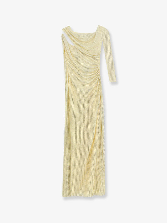 Self Portrait Midi Dress With Rhinestones