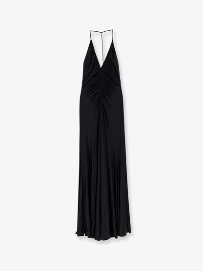 Self Portrait Gathered Jersey Long Dress