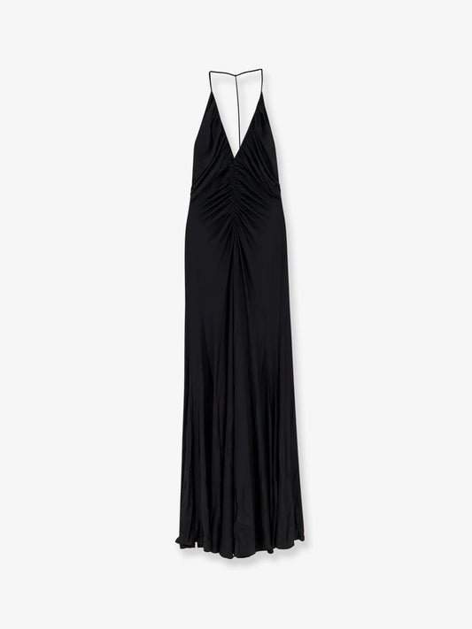 Self Portrait Gathered Jersey Long Dress